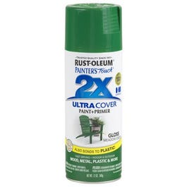 Painter's Touch 2X Spray Paint, Gloss Meadow Green, 12-oz.