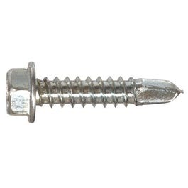 Sheet Metal Self-Drilling Screws, Hex Head, Zinc, 1/4 x 1.5-In., 1-Lb.