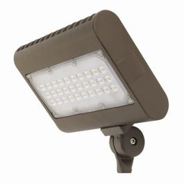 LED Flood Light Fixture, Commercial Grade, 6000 Lumens, 50-Watt, 8.5-In.