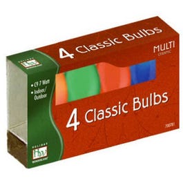 Christmas Lights Replacement Bulb, C9, Multi-Color Ceramic, 4-Pk.