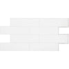 Smart Tiles 10.88 In. x 22.56 In. Glass-Like Plastic Backsplash Peel & Stick, Oslo White Subway Tile (2-Pack)