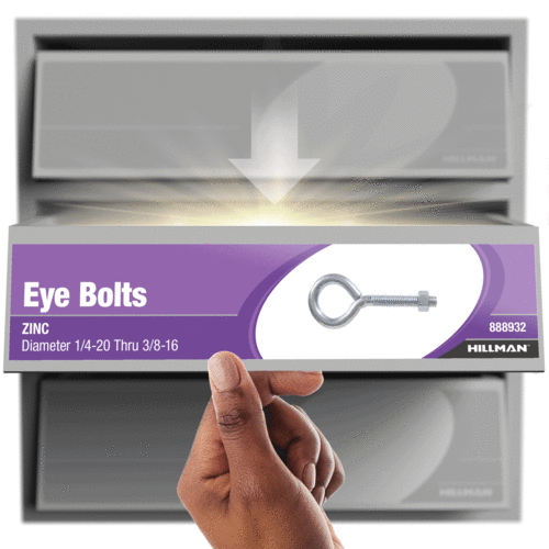 Hillman Hardware Essentials Eye Bolt with Hex Nut Zinc (3/8-16 x 5