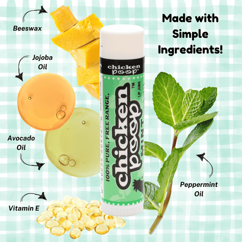 Simone Chickenbone Chicken Poop® MINT, All Natural Lip Balm