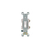 Leviton 15 Amp Toggle Switch, Grounding Clip, White