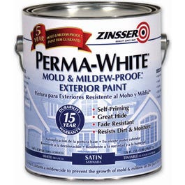 Perma-White Satin Mold & Mildew-Proof Exterior Paint, 1-Qt.