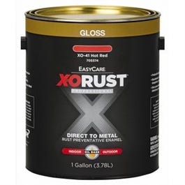 Premium Interior/Exterior Anti-Rust Enamel, Hot Red, Gloss, Oil-Base, 1-Gallon