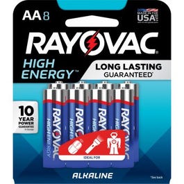 Alkaline Batteries, AA, 8-Pk.