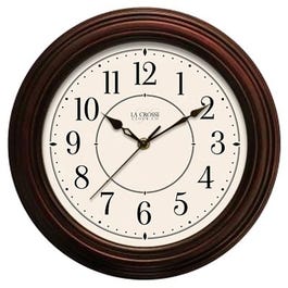 Faux Wood Wall Clock, 12-In.