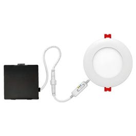 LED Integrated Recessed Lighting Kit, Ultra Slim, White Finish, 6-Watts, 3-In.