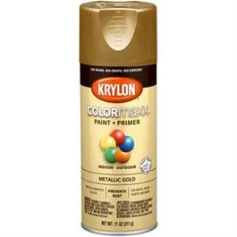 COLORmaxx Spray Paint + Primer, Metallic Gold, 12-oz.