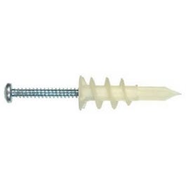 EZ Wall Anchor, Plastic,  #8 x 1-1/4-In., 10-Pk.