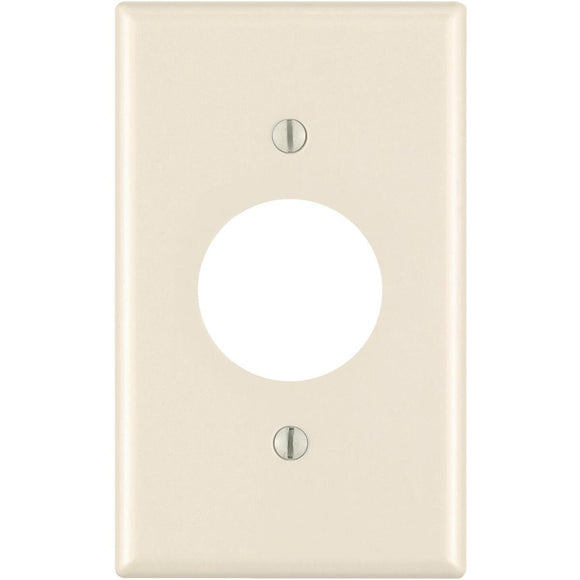 Leviton 1-Gang Smooth Plastic Single Outlet Wall Plate, Light Almond