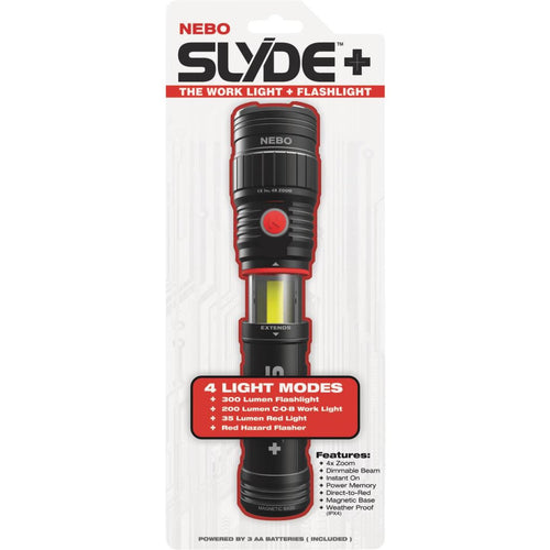 Nebo Slyde+ LED Flashlight & Work Light (Carded)