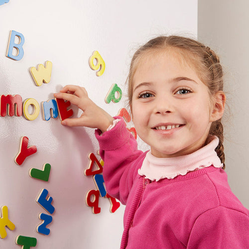 Melissa & Doug Wooden Letter Alphabet Magnets